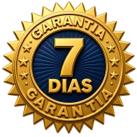 Selo dourado de garantia de 7 dias